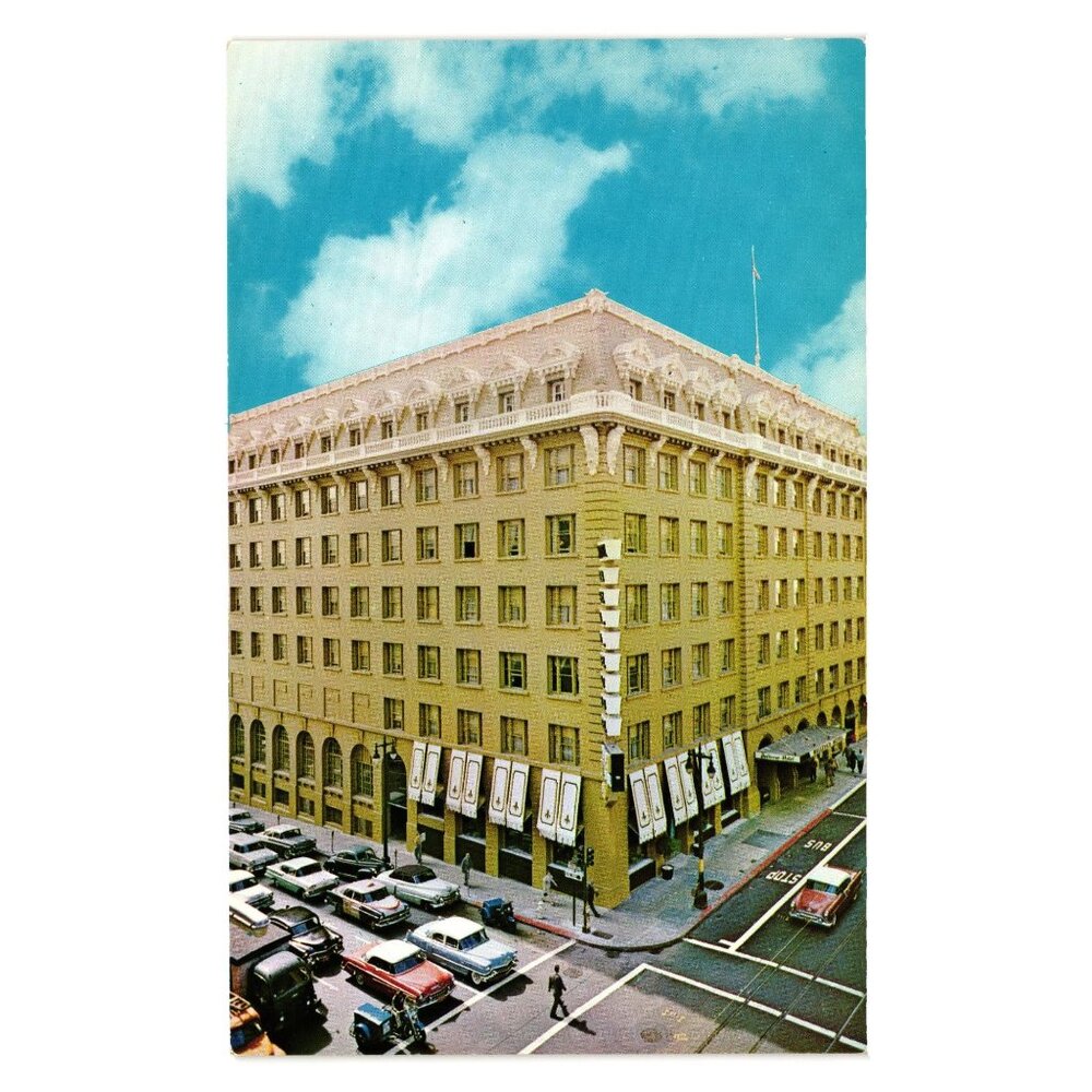 Bellevue Hotel Postcard Geary Taylor San Francisco Historic Architecture Vintage
